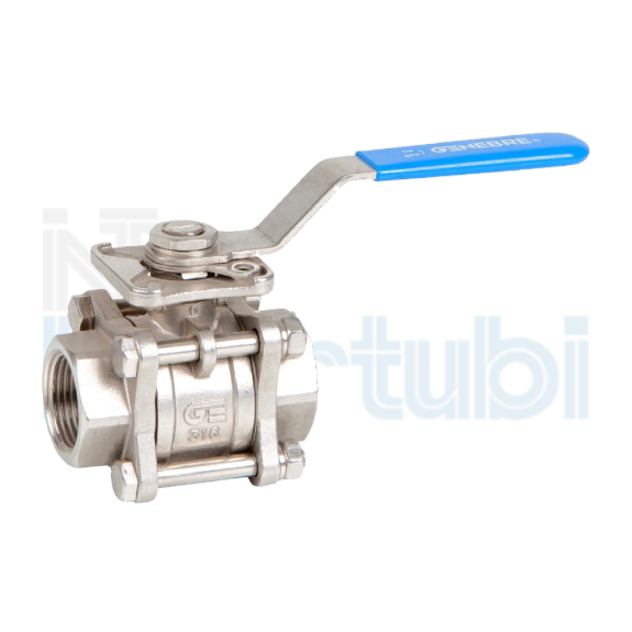 STAINLESS STEEL FULL PORT BALL VALVE, 3 PIECES